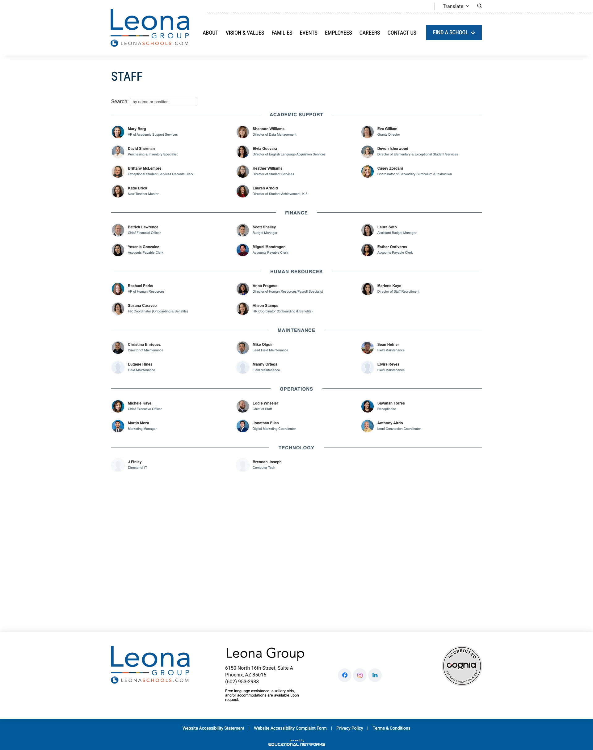 Educational Networks Staff Directory